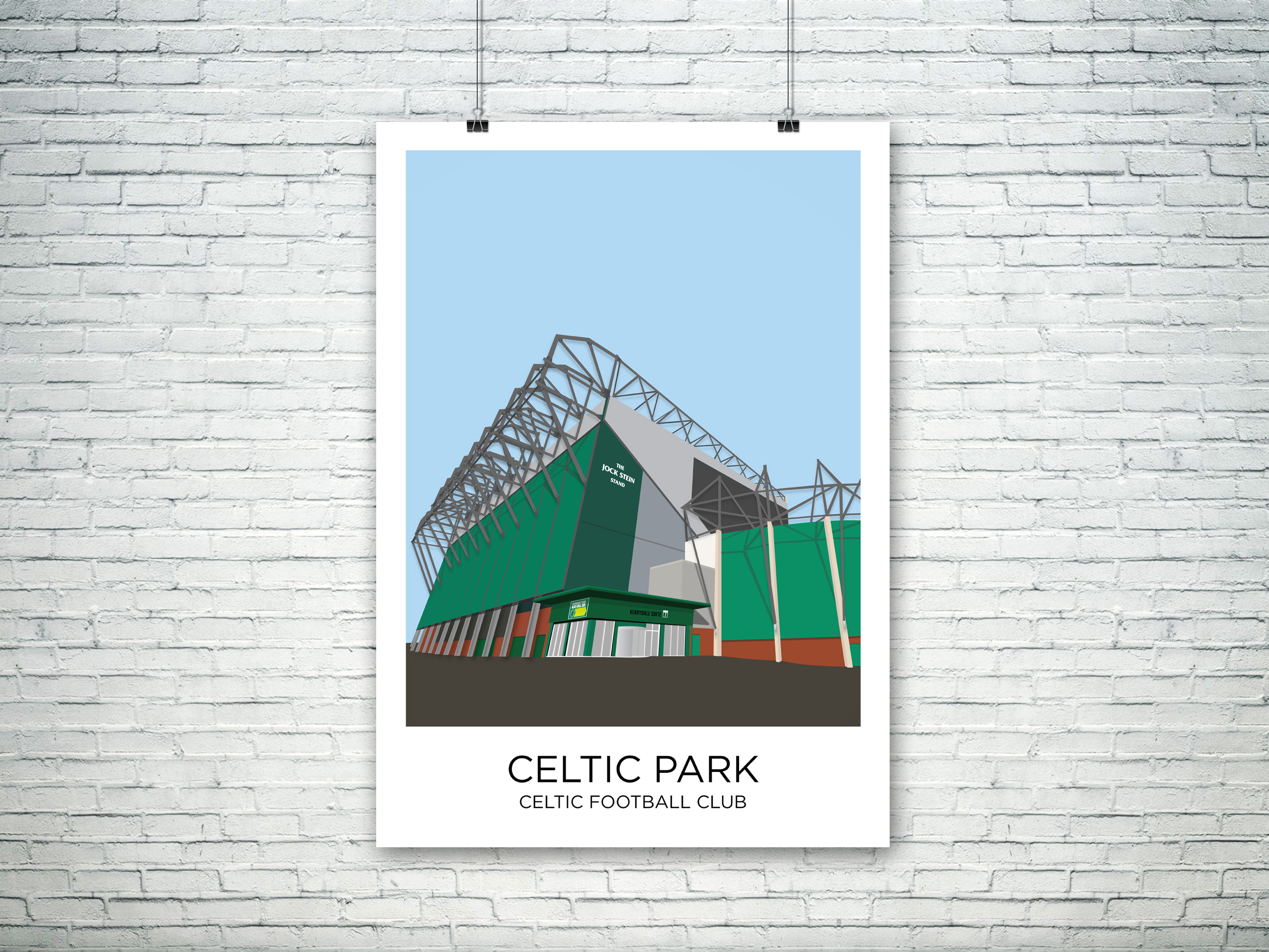 Celtic Park Stadium Illustation