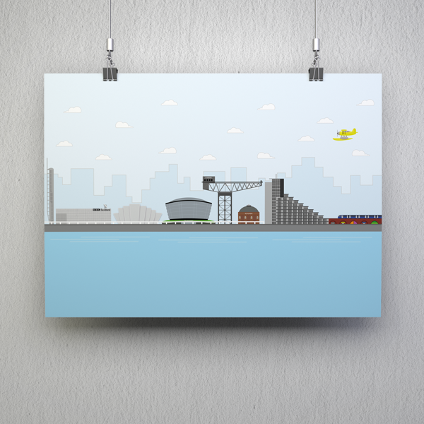 Minimalist Glasgow Skyline