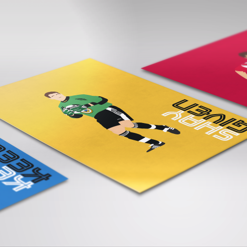 Football Legends Minimalist Posters