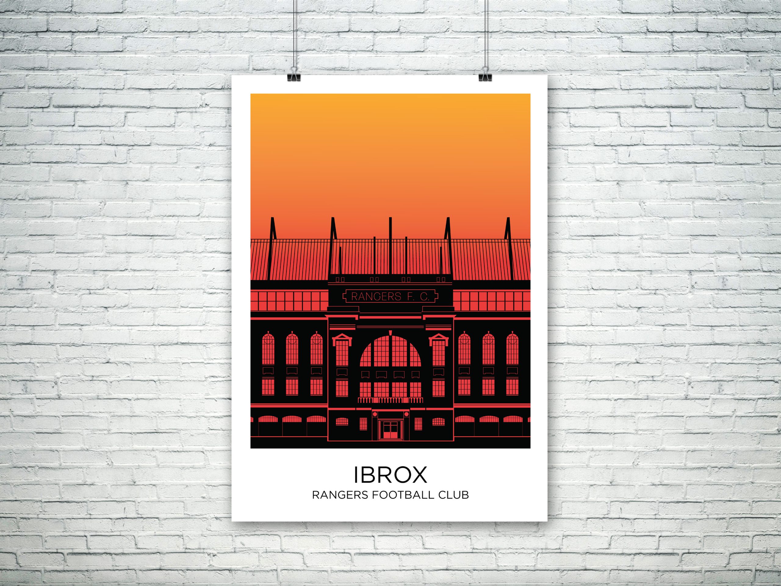 Ibrox Stadium Sunset