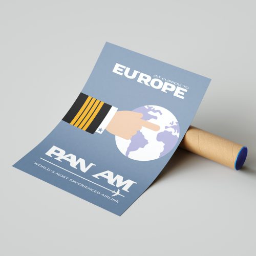 Pan Am Travel Poster in Tube Thumbnail