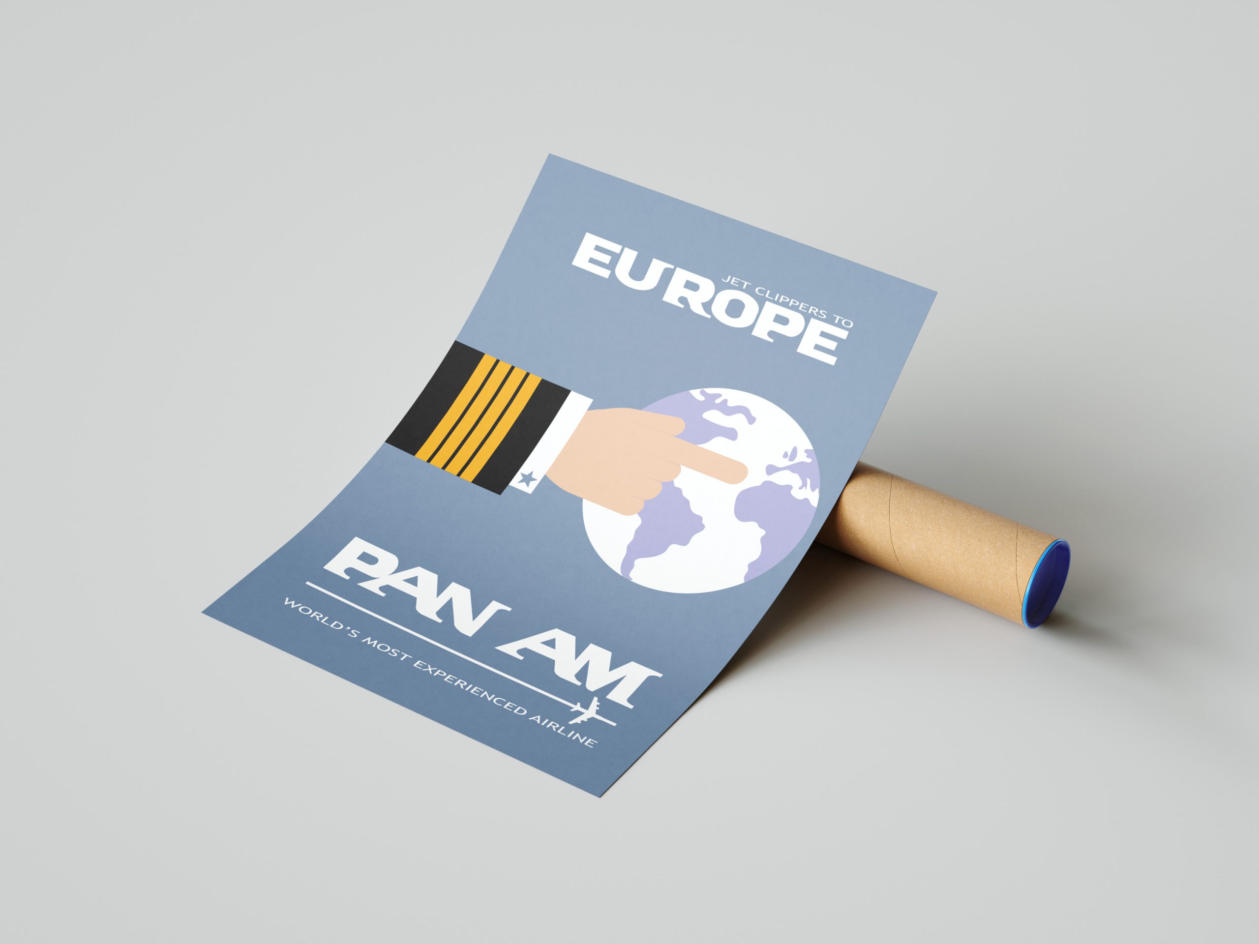 Pan Am Travel Poster in Tube Thumbnail