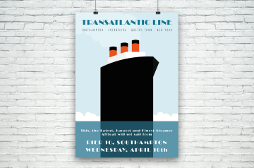 Transatlantic Line Travel Poster