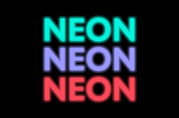 Neon Text Effect Tutorial Thumbnail